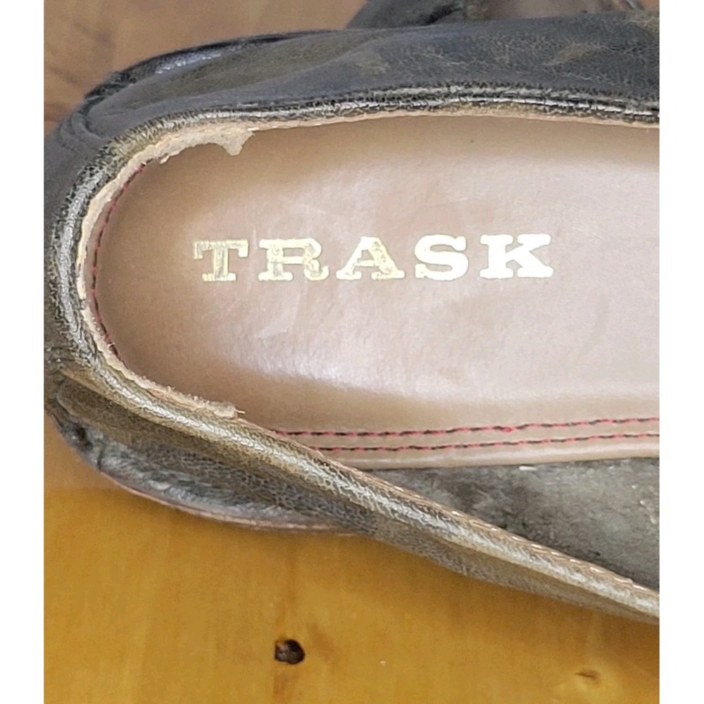 Trask Brown Camouflage Leather Slip-On Flats - Picture 4 of 9